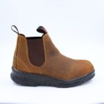 ⁦بسطار جلد بدون حديد من Punto للرجال لون عسلي غامق⁩ - الصورة ⁦5⁩