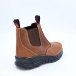 ⁦بسطار جلد مقدمة حديد من Punto للرجال لون عسلي⁩ - الصورة ⁦4⁩