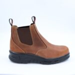 ⁦بسطار جلد مقدمة حديد من Punto للرجال لون عسلي⁩ - الصورة ⁦5⁩