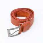 ⁦سير (حزام وسط) جلد طبيعي للرجال لون عسلي⁩ - الصورة ⁦2⁩