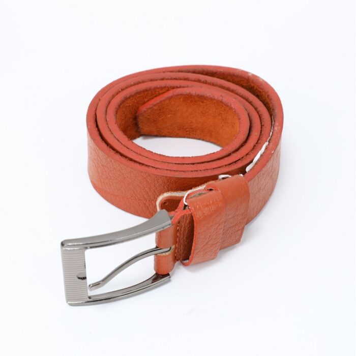 ⁦سير (حزام وسط) جلد طبيعي للرجال لون عسلي⁩ - الصورة ⁦2⁩