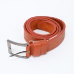 ⁦سير (حزام وسط) جلد طبيعي للرجال لون عسلي⁩ - الصورة ⁦3⁩