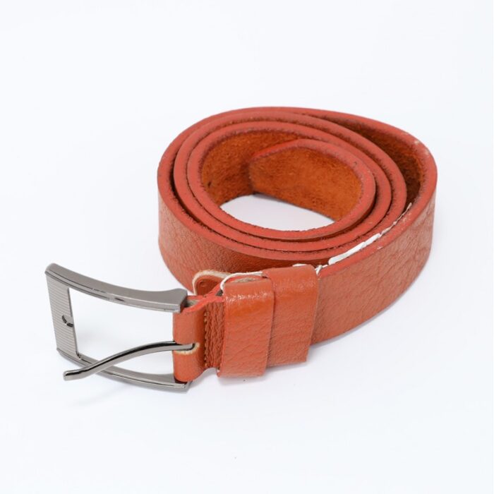 ⁦سير (حزام وسط) جلد طبيعي للرجال لون عسلي⁩ - الصورة ⁦3⁩