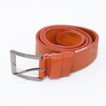 ⁦سير (حزام وسط) جلد طبيعي للرجال لون عسلي⁩ - الصورة ⁦5⁩