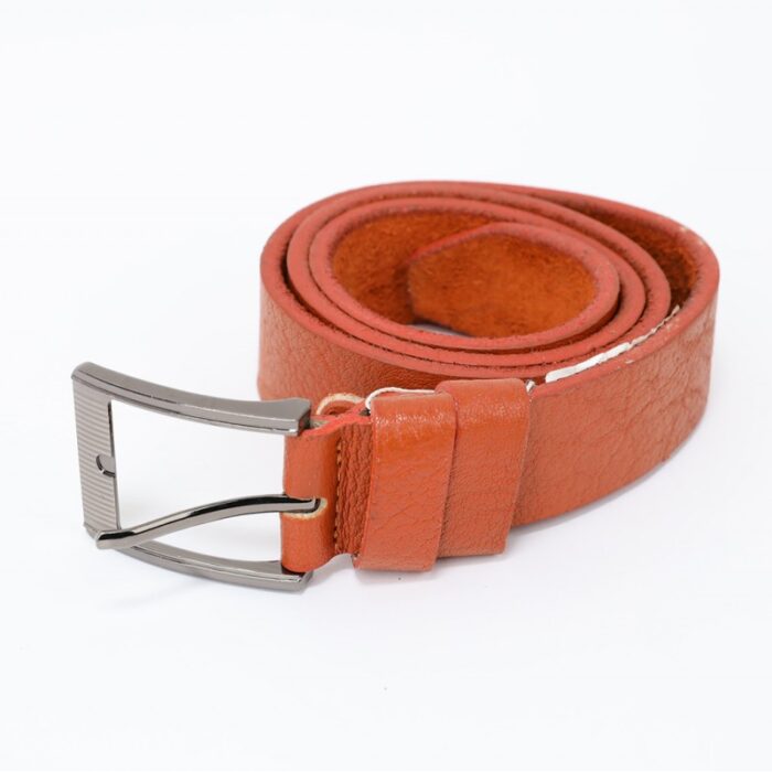 ⁦سير (حزام وسط) جلد طبيعي للرجال لون عسلي⁩ - الصورة ⁦5⁩