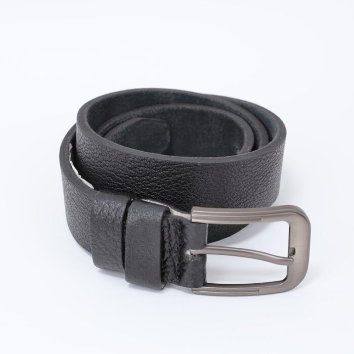 1033752525_67dc6d418ce88 سير (حزام وسط) جلد طبيعي للرجال لون أسود - الصورة 1