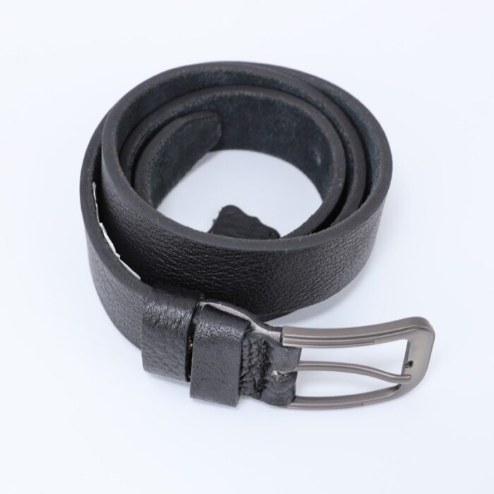 ⁦سير (حزام وسط) جلد طبيعي للرجال لون أسود⁩ - الصورة ⁦3⁩