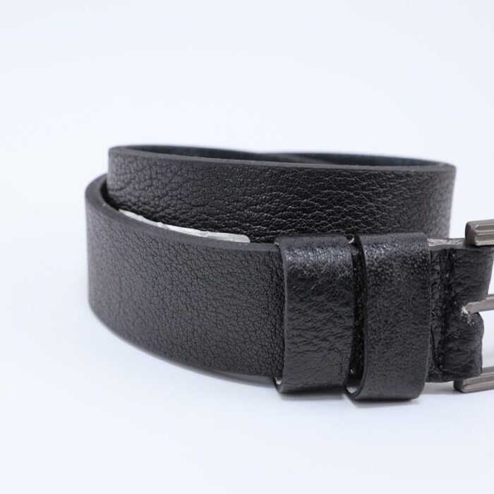 ⁦سير (حزام وسط) جلد طبيعي للرجال لون أسود⁩ - الصورة ⁦5⁩