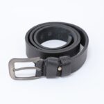 ⁦سير (حزام وسط) جلد طبيعي للرجال لون أسود⁩ - الصورة ⁦7⁩