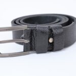 ⁦سير (حزام وسط) جلد طبيعي للرجال لون أسود⁩ - الصورة ⁦8⁩