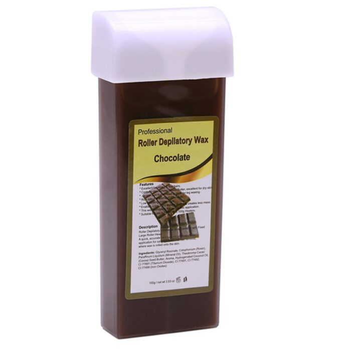 ⁦شمع واكس سخان لازالة الشعر (الشوكولاته) حجم 100 غم -PROFESSIONAL Roller Depilatory Wax (Chocolate) 100 G⁩ - الصورة ⁦2⁩