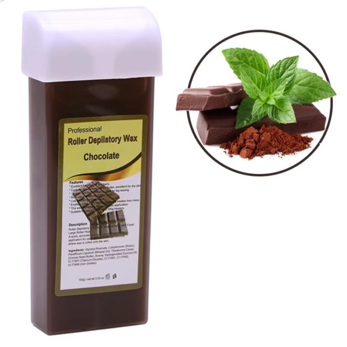 ⁦شمع واكس سخان لازالة الشعر (الشوكولاته) حجم 100 غم -PROFESSIONAL Roller Depilatory Wax (Chocolate) 100 G⁩ - الصورة ⁦3⁩