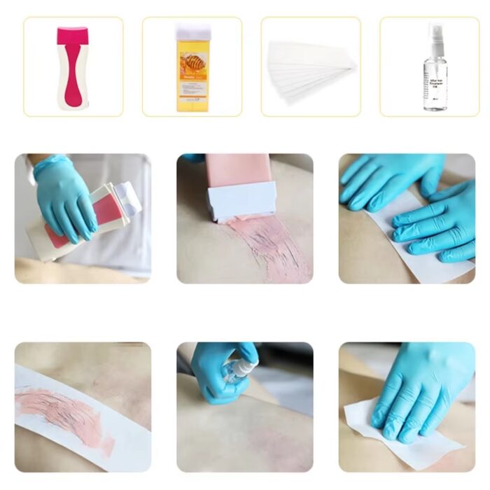 ⁦شمع واكس سخان لازالة الشعر (الشوكولاته) حجم 100 غم -PROFESSIONAL Roller Depilatory Wax (Chocolate) 100 G⁩ - الصورة ⁦4⁩