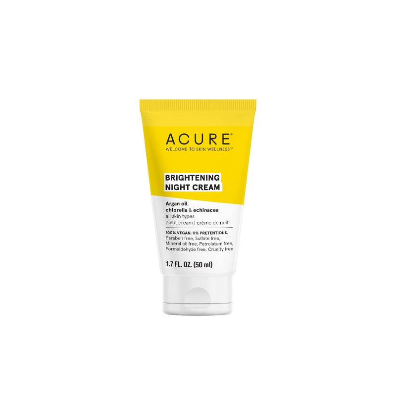 ⁦كريم ليلي لتفتيح البشرة من اكيور حجم 50 مل -Brightening Night Cream By Acure 50 ML⁩ - الصورة ⁦1⁩