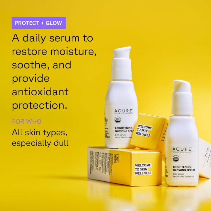 ⁦سيروم تفتيح البشرة من اكيور حجم 30 مل -Brightening Glowing Serum By Acure 30 ML⁩ - الصورة ⁦2⁩