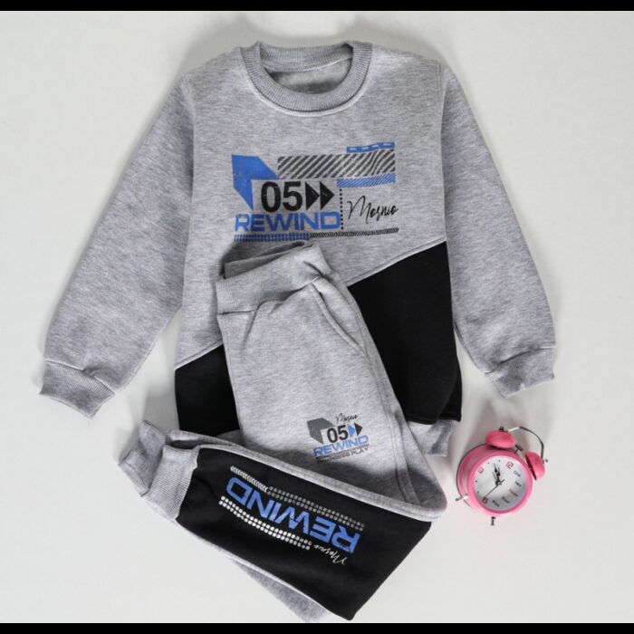 1033752812_67dc6ee778ff5 بجامة فوتر بطاقية (قطعتين) بتصميم رسومات O5 للأطفال لون سكني - الصورة 1