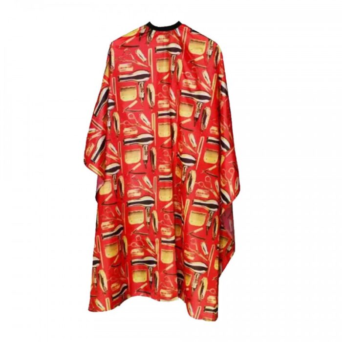 1033752845_67dc6f4b5473b مريول حلاقة بتصميم أدوات حلاقة حجم 160×145 سم لون أحمر - الصورة 1