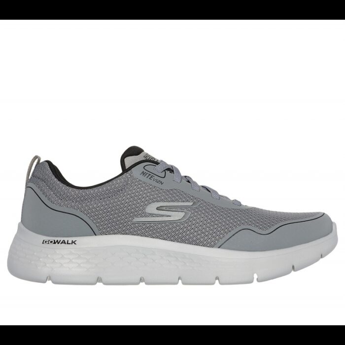 ⁦Skechers Men's GOwalk Flex - Nitevizn Shoes - حذاء سكيتشرز جو ووك فليكس- نيتفيزن للرجال لون رمادي⁩ - الصورة ⁦2⁩