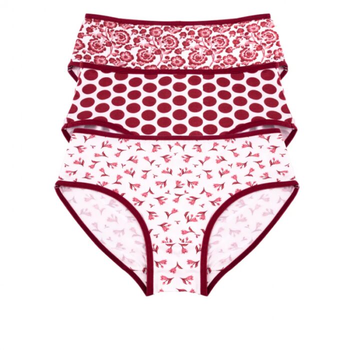 ⁦طقم داخلي (3 قطع) قطن من milk للنساء بألوان متعددة⁩ - الصورة ⁦2⁩