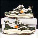 ⁦حذاء رياضي للرجال لون أبيض وأخضر⁩ - الصورة ⁦4⁩