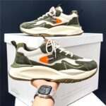 ⁦حذاء رياضي للرجال لون أبيض وأخضر⁩ - الصورة ⁦5⁩