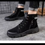 ⁦حذاء بسطار للرجال لون أسود⁩ - الصورة ⁦3⁩