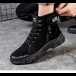 ⁦حذاء بسطار للرجال لون أسود⁩ - الصورة ⁦4⁩