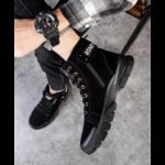 ⁦حذاء بسطار للرجال لون أسود⁩ - الصورة ⁦5⁩