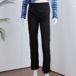 ⁦بجامة بأكمام طويلة بتصميم نقشة مغربية للنساء لون أزرق وأسود⁩ - الصورة ⁦7⁩