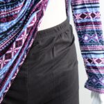 ⁦بجامة بأكمام طويلة بتصميم نقشة مغربية للنساء لون بنفسجي وأسود⁩ - الصورة ⁦8⁩