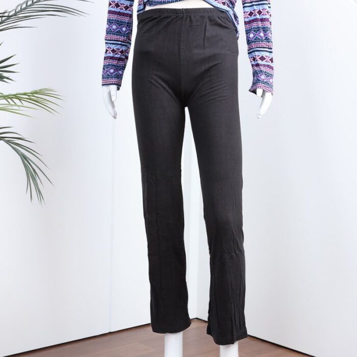 ⁦بجامة بأكمام طويلة بتصميم نقشة مغربية للنساء لون بنفسجي وأسود⁩ - الصورة ⁦9⁩