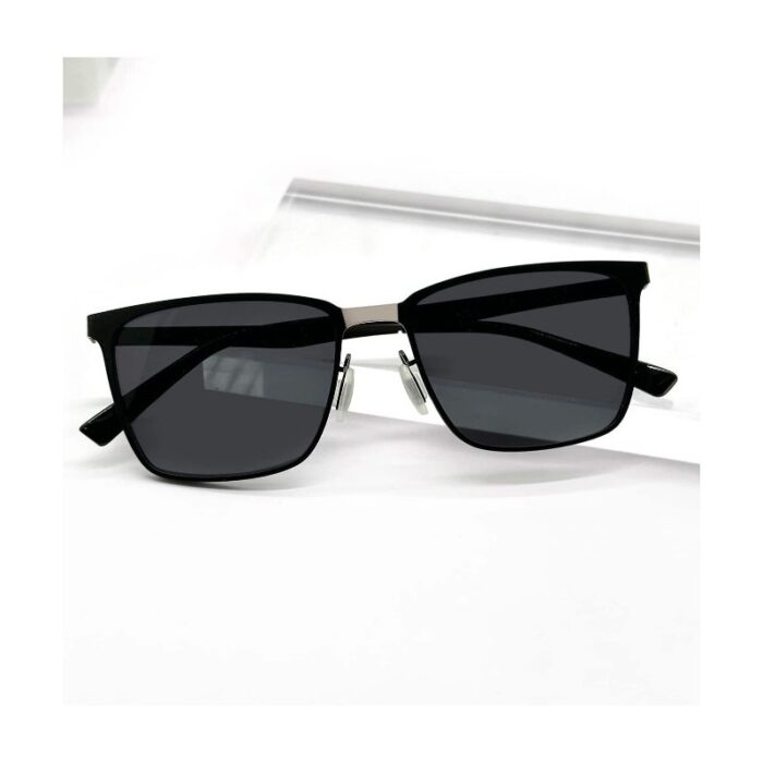 ⁦نظارة شمسية للجنسين بوليرايزد لون أسود وفضي⁩ - الصورة ⁦2⁩