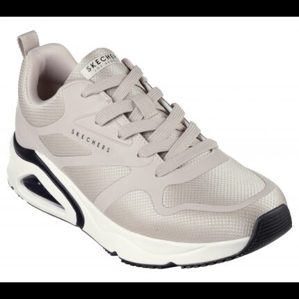 Skechers Men's Tres-Air Uno - Revolution-Airy Shoes -حذاء سكيتشرز تريس اير أونو للرجال لون بيج ونعل أبيض