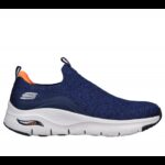 ⁦Skechers Men's Arch Fit - Ascension Shoes - حذاء سكيتشرز ارتش فيت- اسكينشن للرجال لون كحلي ونعل أبيض⁩ - الصورة ⁦2⁩