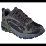 Skechers Men's Max Protect - Task Force Shoes - حذاء سكيتشرز ماكس بروتكت- تاسك فورس للرجال لون زيتي ورمادي