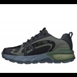 ⁦Skechers Men's Max Protect - Task Force Shoes - حذاء سكيتشرز ماكس بروتكت- تاسك فورس للرجال لون زيتي ورمادي⁩ - الصورة ⁦5⁩