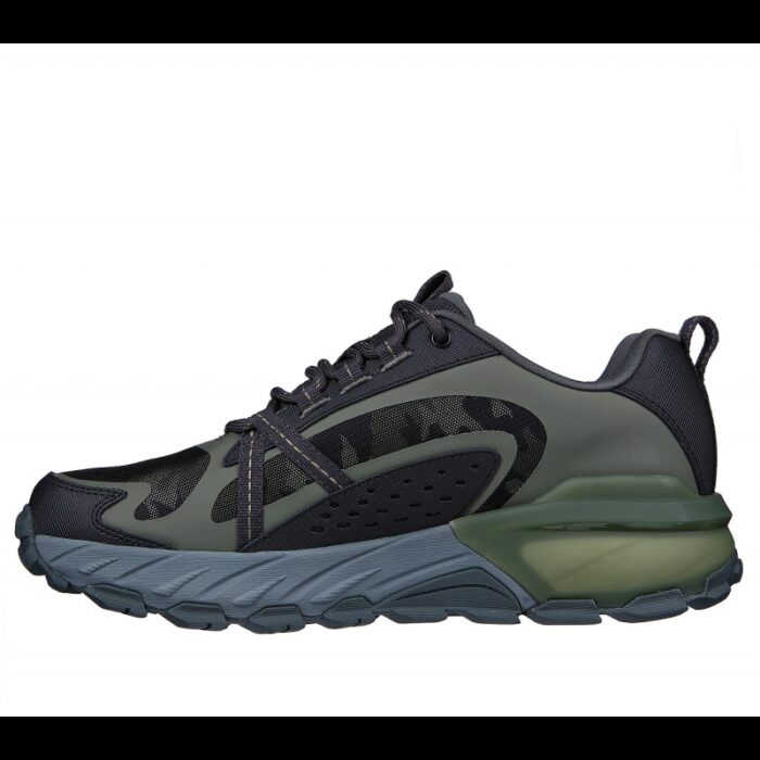 ⁦Skechers Men's Max Protect - Task Force Shoes - حذاء سكيتشرز ماكس بروتكت- تاسك فورس للرجال لون زيتي ورمادي⁩ - الصورة ⁦5⁩