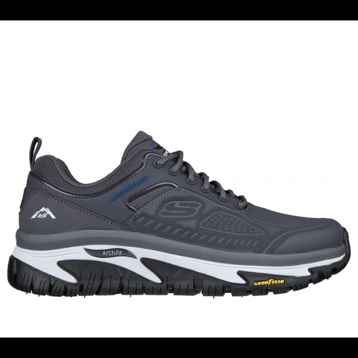 ⁦Skechers Men's Relaxed Fit: Arch Fit Road Walker - Recon Shoes - حذاء سكيتشرز ارتش فيت رود ووكر- ريكون للرجال لون رمادي⁩ - الصورة ⁦2⁩