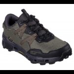 Skechers Men's Arch Fit Glide-Step Trail Shoes -حذاء سكيتشرز ارتش فيت جلايد ستيب تريل للرجال لون أسود وزيتي