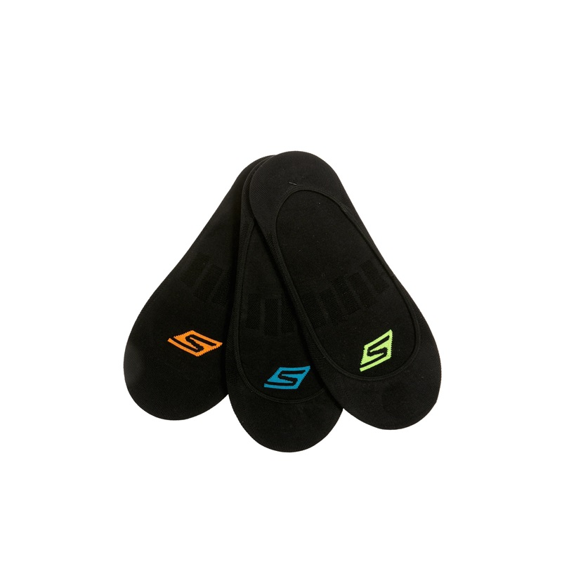 ⁦جوارب سكيتشرز القارب المخفية (3 أزواج) للرجال (41-46) لون اسود- Skechers Mens' Invisable 41-46 (3 Pair) Socks⁩ - الصورة ⁦1⁩