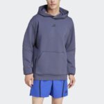 ⁦adidas Mens' Designed for Training Hoodie - Blue- هودي اديداس ديزايند فور ترينيغ للرجال لون أزرق⁩ - الصورة ⁦3⁩