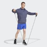 ⁦adidas Mens' Designed for Training Hoodie - Blue- هودي اديداس ديزايند فور ترينيغ للرجال لون أزرق⁩ - الصورة ⁦5⁩