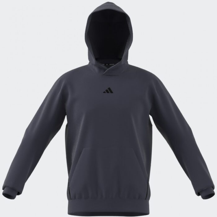 ⁦adidas Mens' Designed for Training Hoodie - Blue- هودي اديداس ديزايند فور ترينيغ للرجال لون أزرق⁩ - الصورة ⁦6⁩