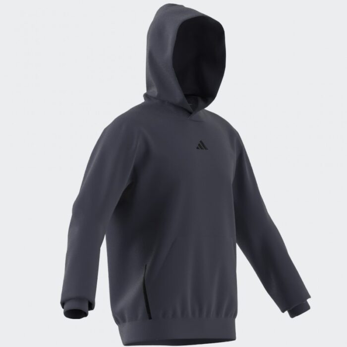 ⁦adidas Mens' Designed for Training Hoodie - Blue- هودي اديداس ديزايند فور ترينيغ للرجال لون أزرق⁩ - الصورة ⁦7⁩