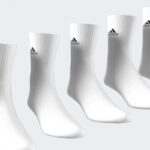 ⁦adidas Unisex' Cushioned Sportswear Crew (6 Pairs) Socks - جوارب اديداس كوشيند كرو (6 أزواج) للجنسين لون أبيض⁩ - الصورة ⁦2⁩