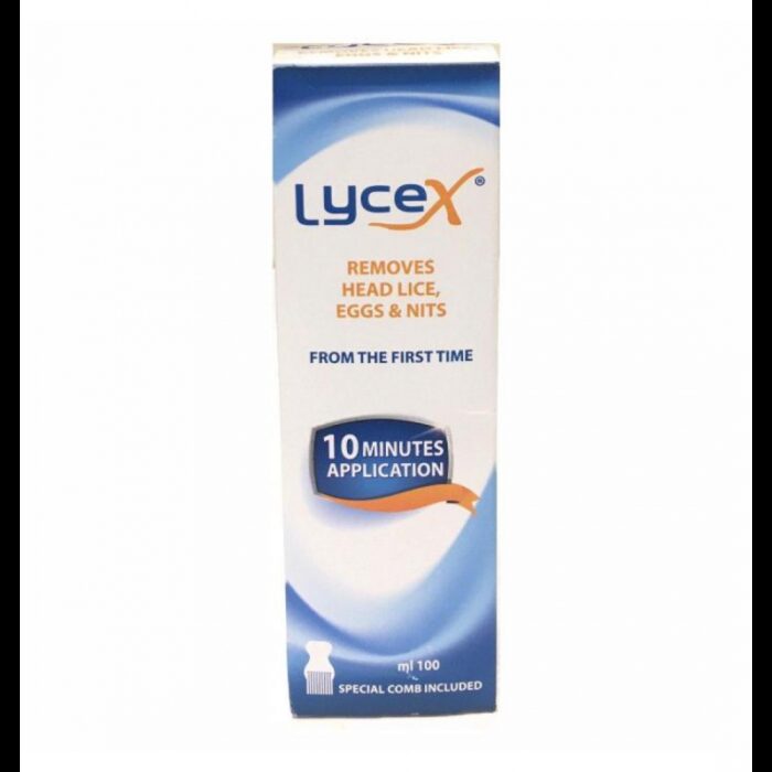 Lycex Removes Head Lice Eggs & Nits 100ML -لايسك مزيل قمل الرأس وقشور البيوض الملتصقة بالشعر حجم 100 مل