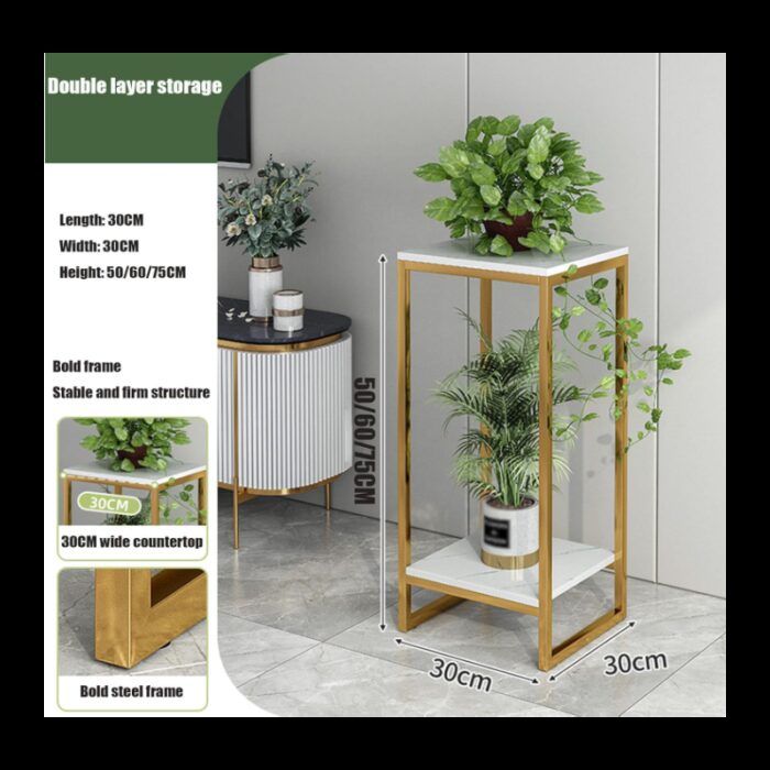 ⁦طاولة هيكل معدني رفين⁩ - الصورة ⁦3⁩