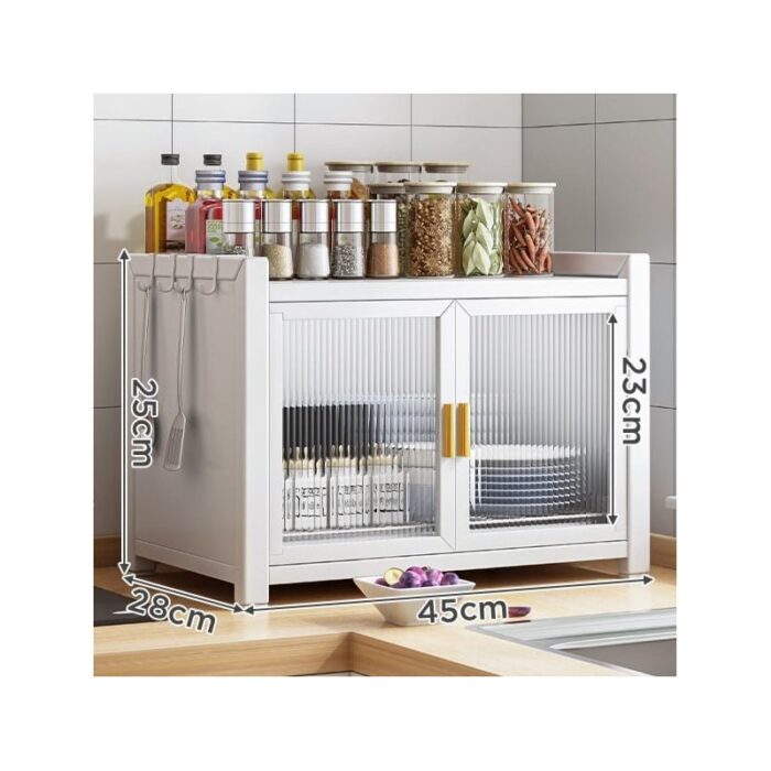 ⁦خزانة حديد بأبواب زجاج حجم 23×45 سم⁩ - الصورة ⁦3⁩