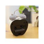 ⁦ساعة منبه أنالوج بتصميم شكل تفاحة لون أبيض وبنفسجي⁩ - الصورة ⁦2⁩