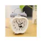 ⁦ساعة منبه أنالوج بتصميم شكل تفاحة لون أبيض وبنفسجي⁩ - الصورة ⁦3⁩